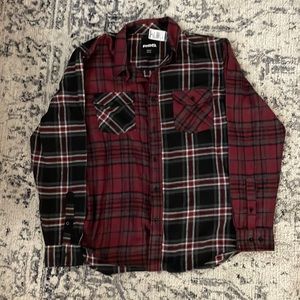 Men’s Black, red, and white RSQ flannel size: M new with tag